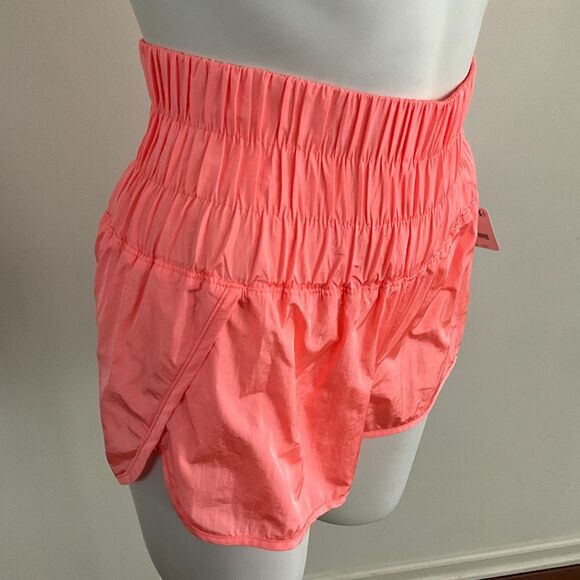 FP Movement The Way Home High Rise Shorts Peach Nylon Elastic Waist XS - Picture 14 of 14